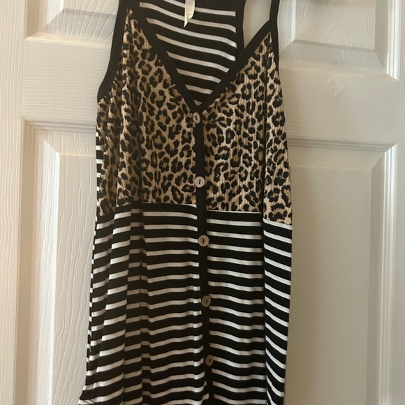 Large animal print and stripe tank top - Picture 4 of 4